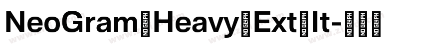NeoGram Heavy Ext It字体转换